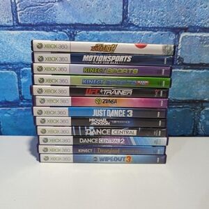 Lot of 12 Microsoft Xbox 360 Kinect Videogames